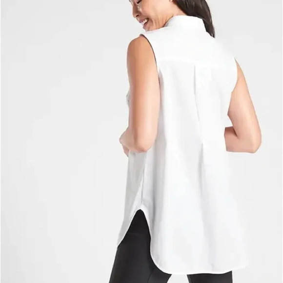 Athleta Uptown Shell White Sleeveless Commute Tank Top - Picture 2 of 5
